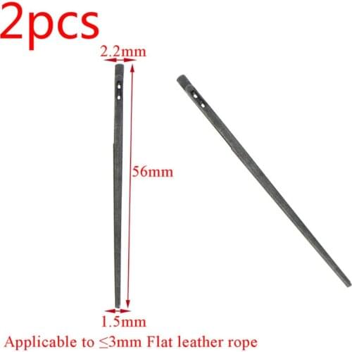 2pcs DIY Leather Sewing Craft Tool Leather Knitting Needle Double Hole Leather Rope Lace Needle