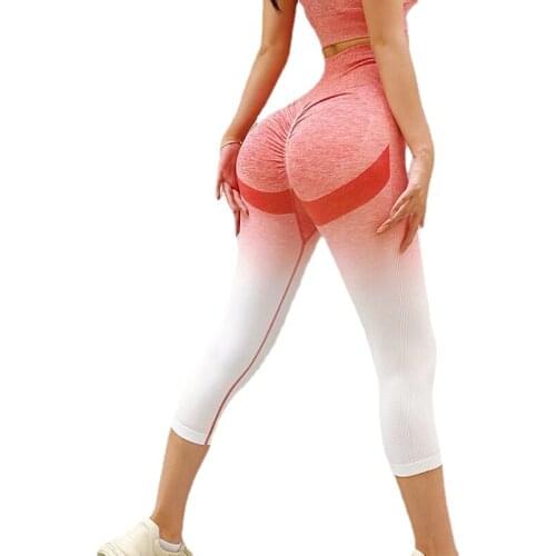 2021 graded drape dyestuff yoga fitness fitness definition waist heels seamless tights pack post
