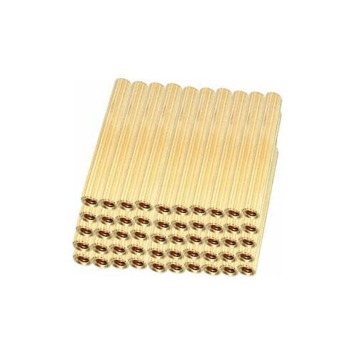 50pcs Brass Round Straight PCB Pillar Female Thread Standoff Spacer M2x3x25mm