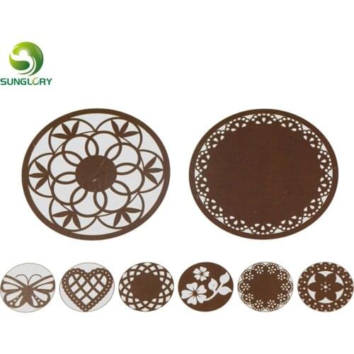 8PCS Flower Heart Butterfly Fondant Cake Stencil Party Decoration Kitchen Cupcake Cookie Stencil Cake Template Mold Baking Tools