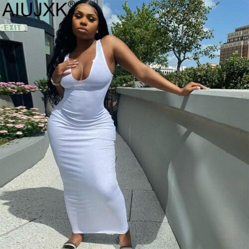 AIUJXK Solid Summer Dresses