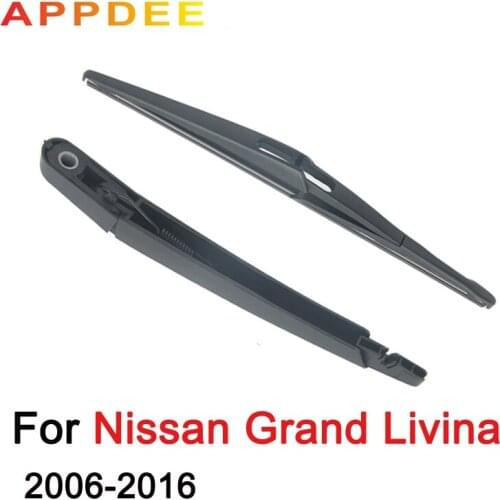 APPDEE Rear Wiper Arm & Blade for Nissan Grand Livina / Livina Geni 2006 2007 2008 2009 2010 2011 2012 2013 2014 2015 2016