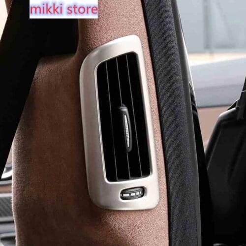 Car-Styling Interior Rear B Pillar Air Conditining Vent Outlet Cover Frame Trim For Mercedes Benz W222 S-Class 300 320 350 400