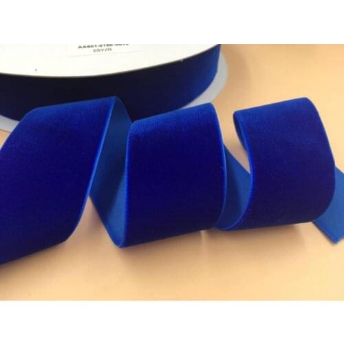 10yards lot 1.5inch 38mm Royal Blue Velvet Ribbon single face headband Hair band accessories