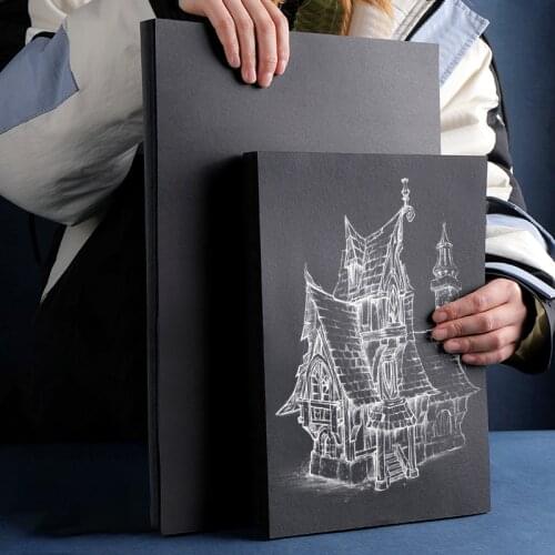 A4 black kraft paper high quality drawing paper thick cardboard cardboard DIY handmade craft painting sketch