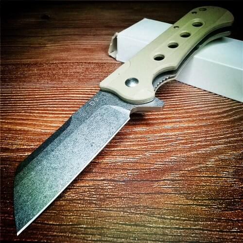 D2 folding knife, stainless steel pocket knife, outdoor camping, jungle adventure survival hunting knife, survival tool