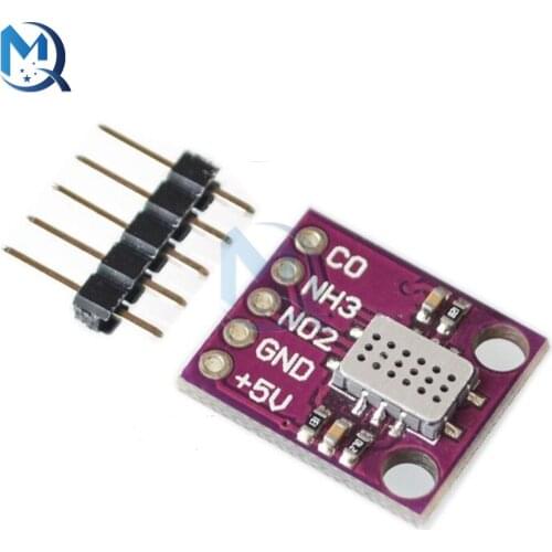 Gas Sensor MICS-6814 Carbon Monoxide CO VOC NO2 NH3 Nitrogen Oxygen Air Quality Detection Numerical Sensor Module for Arduino