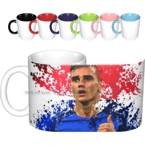 Antoine Griezmann France Ceramic Mugs Coffee Cups Milk Tea Mug Griezmann Pogba Ronaldo France Russia Winners Pop Abstract Cool