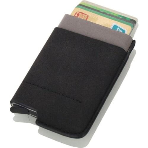 Weduoduo Men RFID Credit Card ID Holder Fashion Mini Nubuck Leather Coin Wallet Anti-thife Card Case Automatical Card Holder