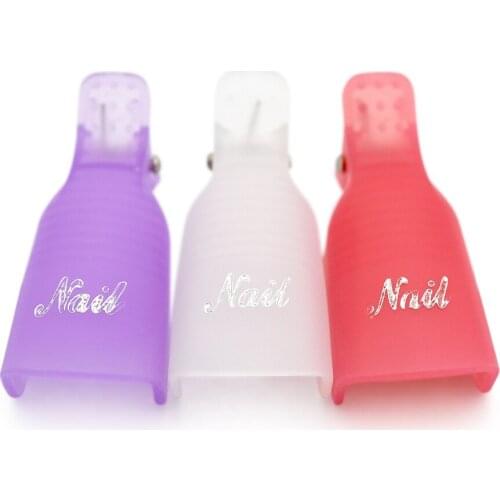 Rolabling 10pcs/set Acrylic Nail Art Soak Off UV Gel Nail Polish Remover Wrap Clip Cap Nail Tools Beauty Nail Care Tools