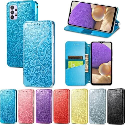 Leather Case for Samsung Galaxy A52 A32 A22 F62 A72 5g A02 M02 A51 A71 A11 A50 A30 A70S Wallet Cover Magnetic Flip Phone Fundas