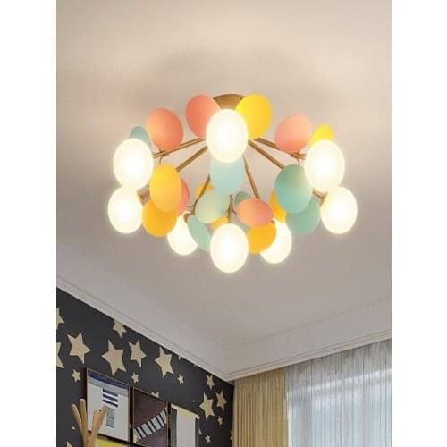 Childrens room lamp macaron bedroom ceiling lamp aisle balcony corridor flower led creative girl simple modern nordic princess
