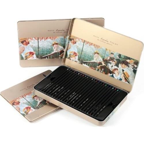 Marco Renoir 3200 Professional Black Wooden Oil Colored Pencils Drawing Painting Sketches 24/36/48 Colors Art Colored Pencils
