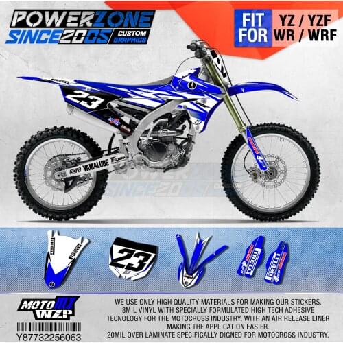 PowerZone Customized Team Graphics Backgrounds Decals 3M Custom Stickers For YAMAHA YZF250FX 14-18 YFZ 19 YZF450 14-17 18-19 063