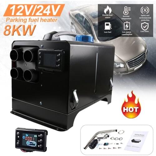 8KW 12V24V Parking Fuel Heater Car Truck Fuel Heater With Wireless Remote Control LCD Display For Defrosting Car Glass