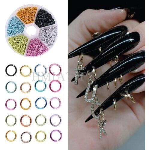1080Pcs Nail Charms Piercing Dangle Jewelry Metal Alloy Designs 3D Nails Rhinestones Decoration Acrylic Manicure Supply