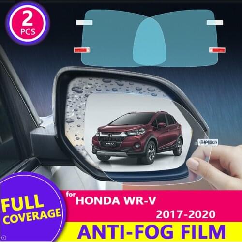 For Honda WR-V WRV 2017 2018 2019 2020 Full Cover Rearview Mirror HD Film Anti-Fog Rainproof Auto Mirror Sticker Car Accessories
