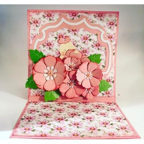 Mmao Crafts Metal Steel Cutting Dies Five flowers and three leaves Stencil For DIY Scrapbooking Paper/photo Cards Embossing Dies