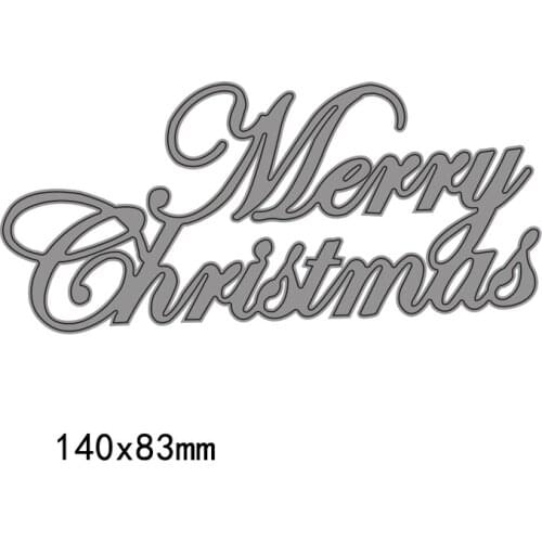 Merry Christmas letters cutting Dies paper craft home decoration metal cutting dies Craft Embossing Scrapbooking