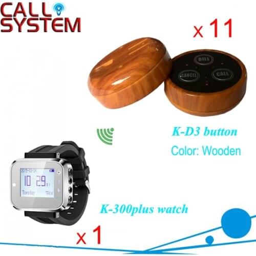 Service Equipment Wireless Waitress Paging Systems 1 Wrist Watch 11 Guest buzzer 433mhz