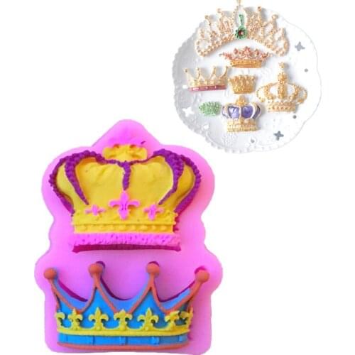 Hole Crowns Shape Fondant Cake Silicone Mold Chocolate Pastry Mould Cookies Biscuits Decoration Molds DIY Baking Cake Tools