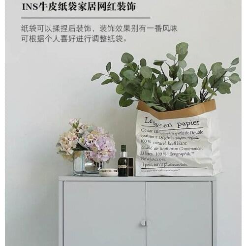 Nordic Dry Flower Arrangement Carton Photo Taking Background Props Display Window Decoration Kraft Paper Bag Pots for Plants