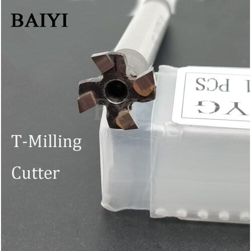Welded YG Alloy T-Slot Milling Cutter 14*2mm Steel Rough Inserted Straight Shank For Hardness Metal Keyway Endmills Tool