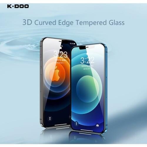 K-Doo 3D curved edge tempered glass fully covered screen protector an-ti broken&scratches glass film for iPhone12/12pro/12promax