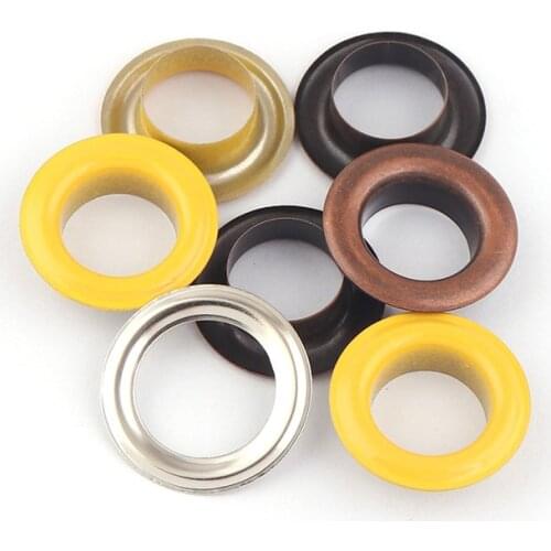 12mm Yellow Metal Eyelets Grommets with Washers Brass Eyelets for Gift Card/Canvas Clothes Leather Craft Shoes Purse Accessories