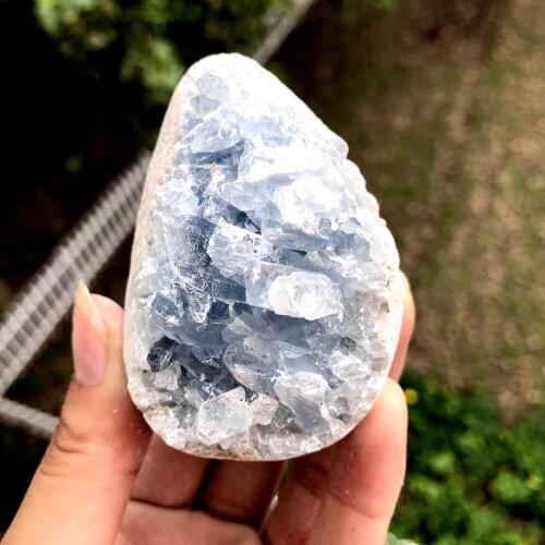 1pcs Natural blue crystal cave quartz celestite crystal specimen cluster specimen healing blue crystal cave