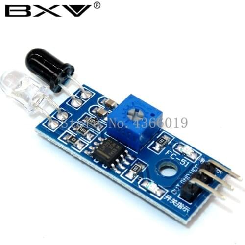 10pcs/lot Smart Car Robot Reflective Photoelectric 3pin IR Infrared Obstacle Avoidance Sensor Module for Diy Kit