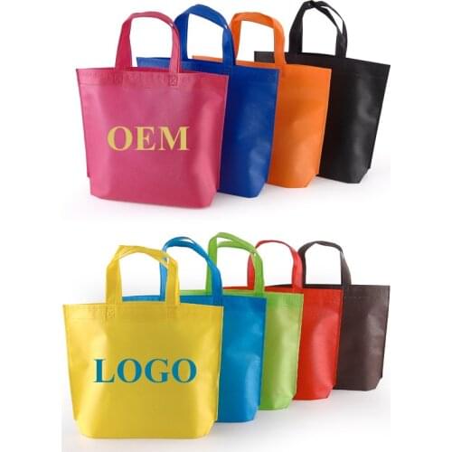 10Pcs/Lot Factory Directly Sale Non Woven Shopping Bag For Super Market Shopping Pouches Storage Bag Can Customized Logo