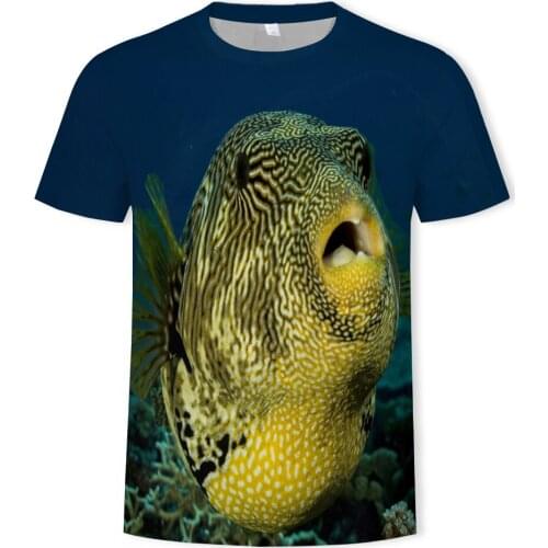 2019 new style casual Digital 3D Print fish t shirt Men Women T-shirt Summer Short Sleeve O-Neck Tops & Tees fishing t shirt