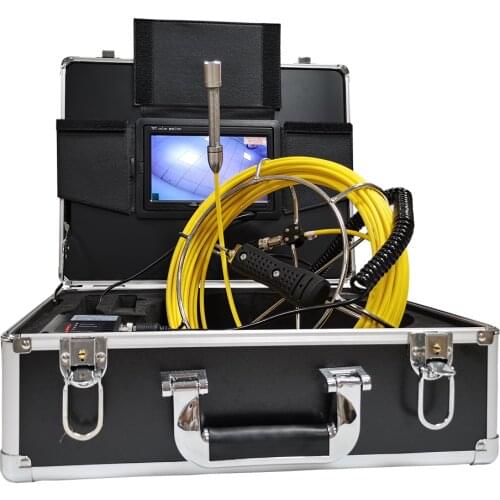 7"Screen Pipe Video CCTV Camera, 20/30/40/50M Coil DVR HD 17mm Lens Sewer Pipeline Industrial Endoscope Inspection System