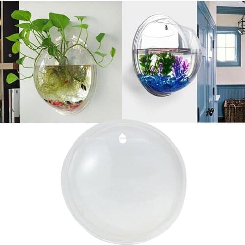 Acrylic Wall Vase for Flower Wall Vases for Home Decoration Vases Seamless Wall Fish Tank Aquarium Container Wall Hanging Vase