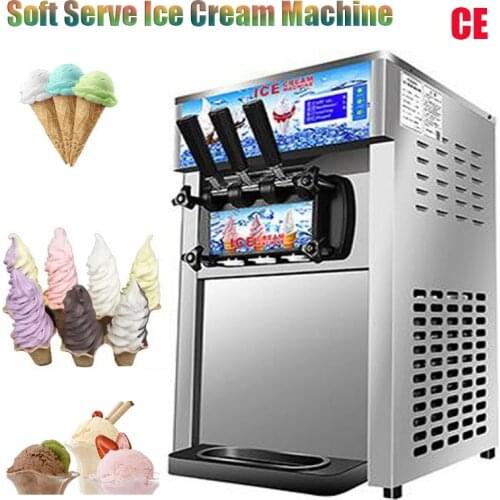 220V 110V Soft Serve Ice Cream Machine CE Commercial Electric Ice Cream Makers Desktop Sundae Ice Cream Machine Ice Cream Maker