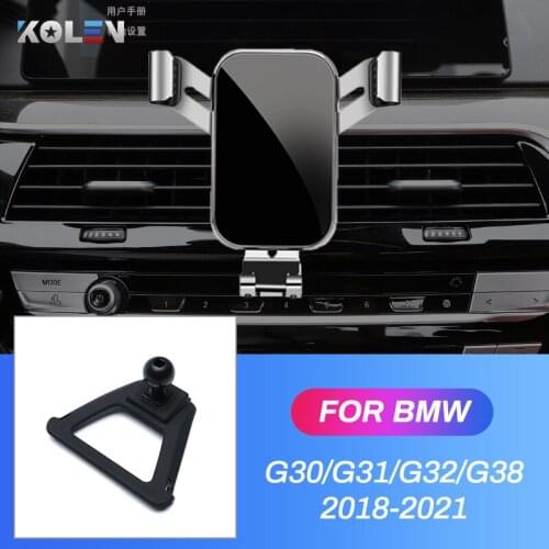 Car Mobile Phone Holder For BMW G30 G31 G38 5 Series G38 6GT 2018-2021 525 530 535 Gravity Stand GPS Air Vent Navigation Bracket