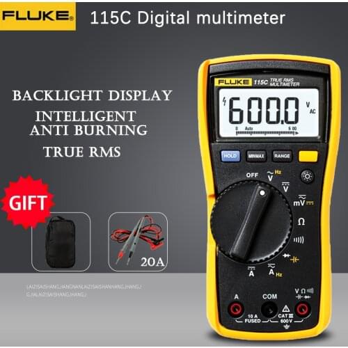 Fluke 115C true RMS tester digital multimeter professional portable digital voltage tester current resistance voltage test