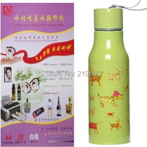 For Metal (100 pieces/lot) A4 inkjet white color background water transfer paper