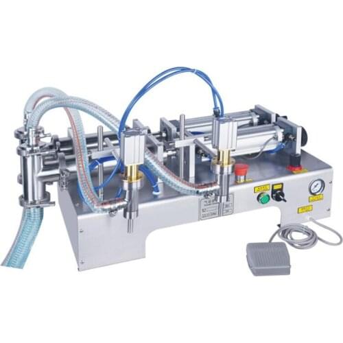 Double-Head Liquid Juice Oil Drinking Filling Machine Semi Automatic Pneumatic Piston Filling Machine