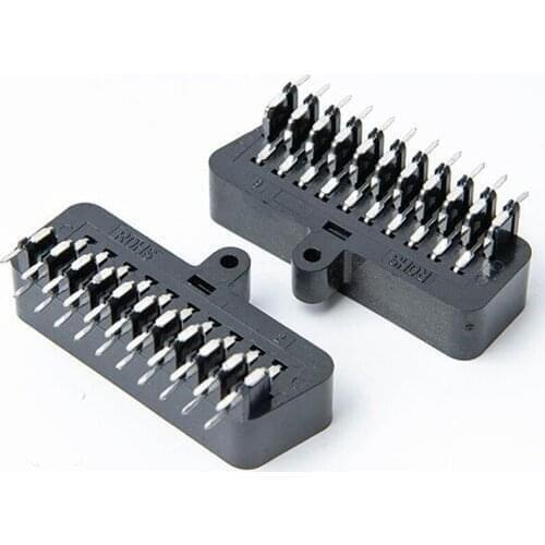 SCART Socket Broom Head 90 Degree Female Socket Single Ear for SCART Plug 21 pin