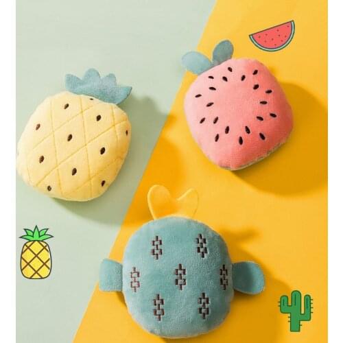 Pet toys Fruit Cartoon Sounding Puppy Dog Chew Toy pineapple toy for Dogs Cats Pets plush Squeaky accessories