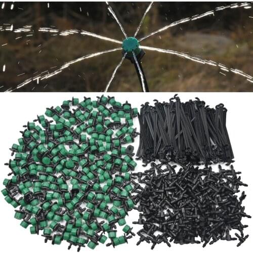 KESLA Garden Drip Irrigation System 1/4'' Hose Micro Mist Spray Cooling Watering Kit Adjustable Sprinkler Dripper Tee Connector