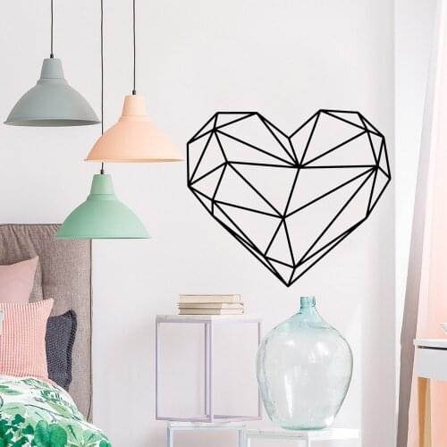 Beauty heart Environmental Protection Vinyl Stickers For Bedroom Nursery Decoration Kids Room Art Decals naklejki na sciane