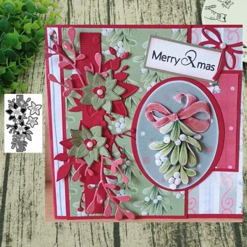 Metal Cutting Dies Christmas Hanafuji for Scrapbooking Steel Craft Die Cut Embossing Paper Card Album Stencil