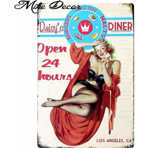 [ Mike86 ] Daisys Dinner Poster PIN UP LADY Metal Plaque Gift PUB Metal Painting Bar Decor AA-81 Mix order 20*30 CM