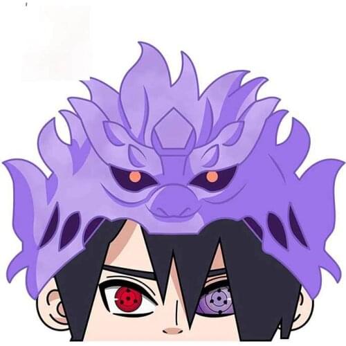 Cartoon Ninja Sasuke Susanoo Peeker Car Stickers Occlusion Scratch Custom Printing Waterproof Vehicle Decal Apply To Car Window