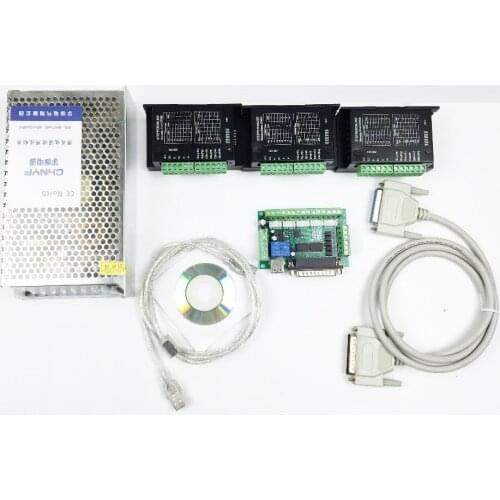 CNC Router Kit 3 Axis, 3pcs TB6600 4.0A stepper motor driver + 5 axis interface board+ power supply