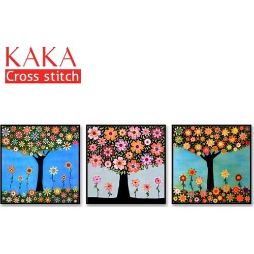 Cross stitch kits,Embroidery needlework sets with printed pattern,11CT-canvas for Home Decor Painting,Flowers Full NCKF149