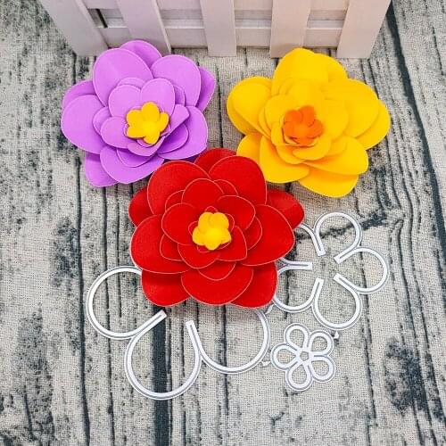 New 3d flowers Metal Cutting Dies Decorative Scrapbooking Steel Craft Die Cut Embossing Paper Cards Stencils